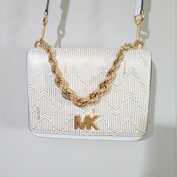 Michael Kors Handbags - Michael Kors White and Gold Women's Bag